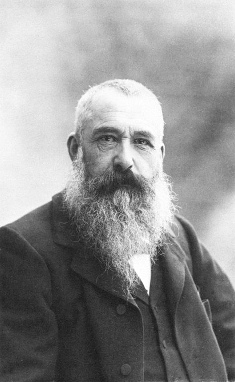 Black and white photograph of Claude Monet in 1899